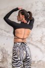 Lismina Kadın Dar Kesim Zebra Desen Ekstra Yüksek Bel Dalgıç Kumaş Spor Tayt ls