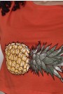 Kadın Ananas Turuncu Crop Tişört