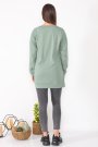 Karakter Baskılı Salaş Tasarım Yeşil Uzun Kadın Sweatshirt
