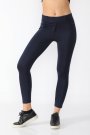 Kadın Lacivert Kot Pantolon Görünümlü Yüksek Bel Tayt