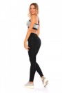 Kadın Siyah Kot Pantolon Görünümlü Yüksek Bel Tayt